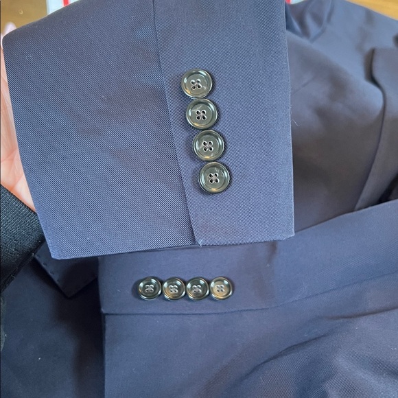 J. Crew Ludlow Slim-fit suit jacket Japanese cotton chino in Navy Blue Size 36R - Picture 14 of 15